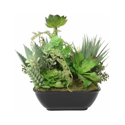 Set 2 Asst Potted Artificial Succulents 19cm - Image 4