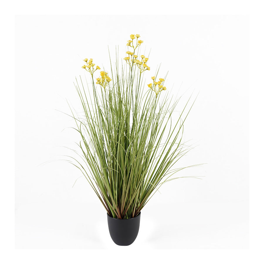 Potted Artificial Grassy Spring Wildflower 85cm - Image 2