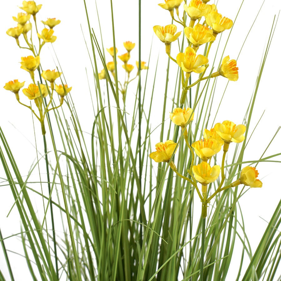 Potted Artificial Grassy Spring Wildflower 85cm - Image 4