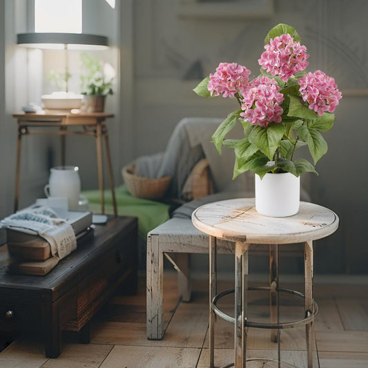 Potted Artificial Hydrangea 50cm - Image 2