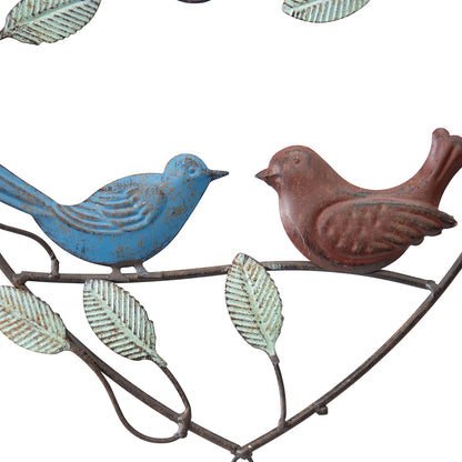Colour Lovebirds in Heart Hanging Bell 78cm - Image 2