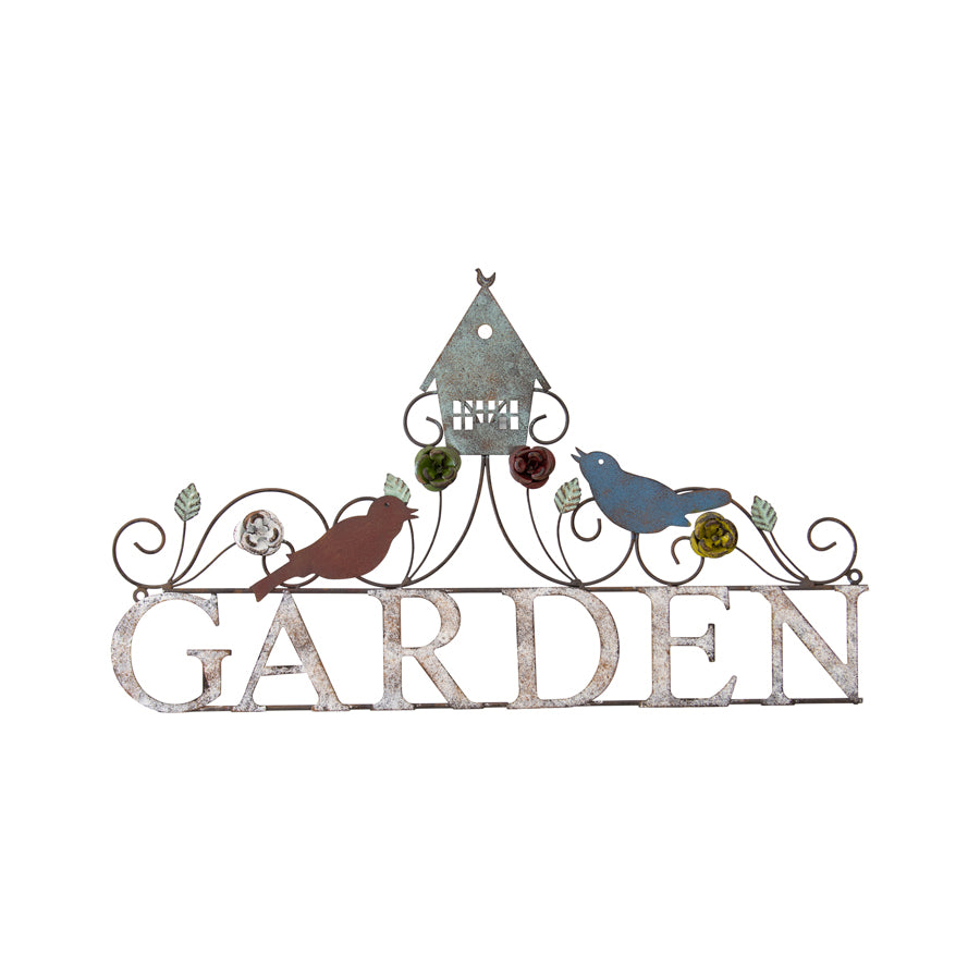 Colour Birds Garden Wall Art 37cm