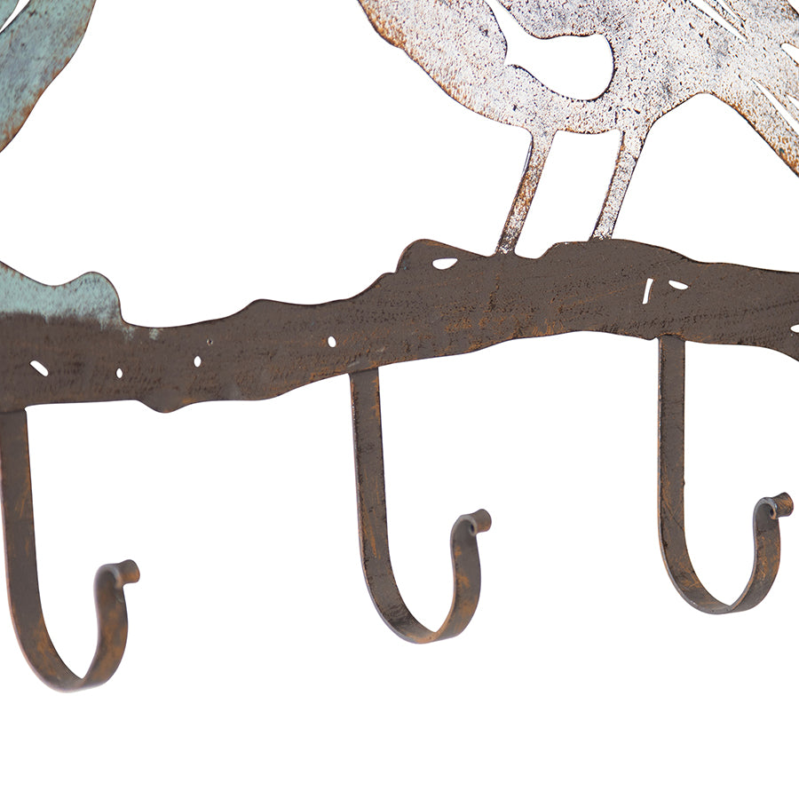 Colour Birds 5 Hook Wall Hanging 59x39cm - Image 2