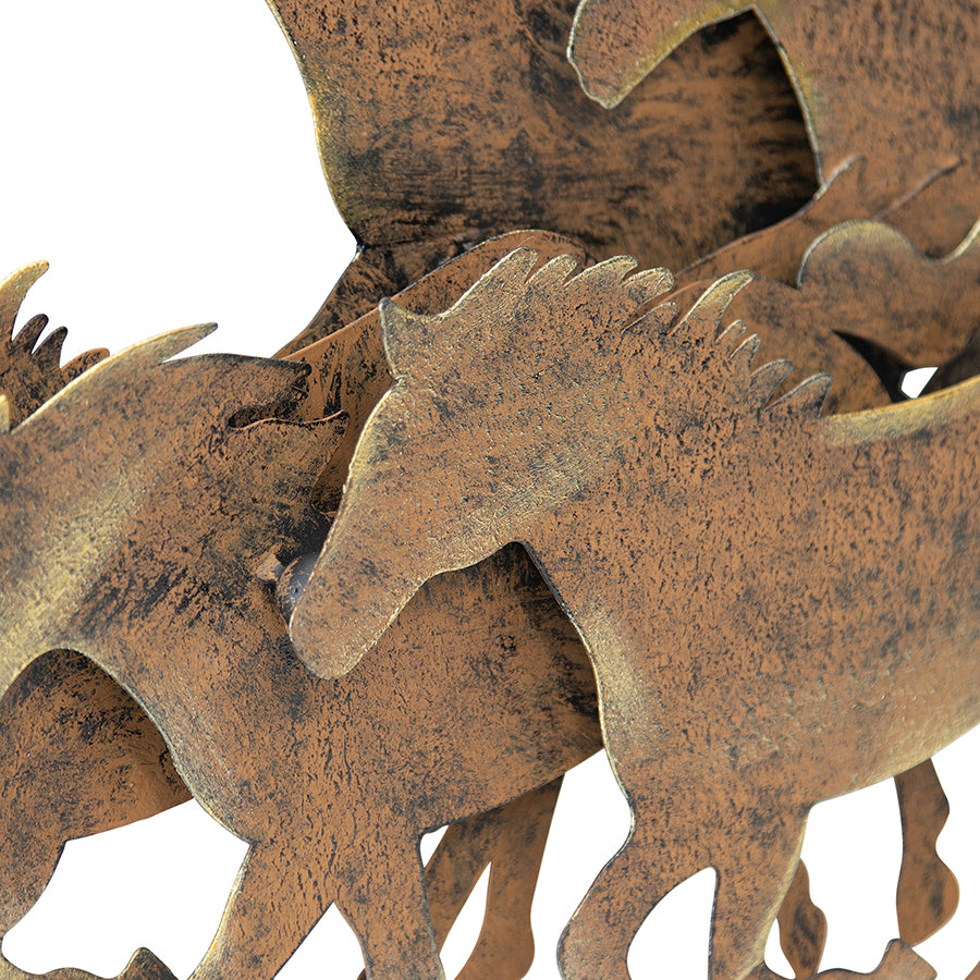 Laser Cut 3D Cantering Horses Wall Art 56cm - Image 2
