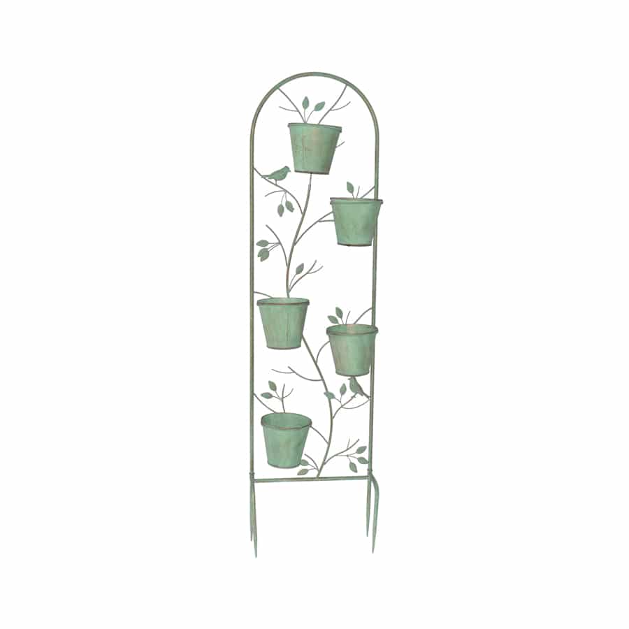 Leafy Arch Stake w 5 Plant Pots 154cm
