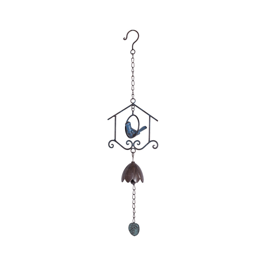 Hanging Bird in House w Bell 60cm
