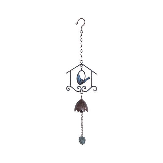 Hanging Bird in House w Bell 60cm