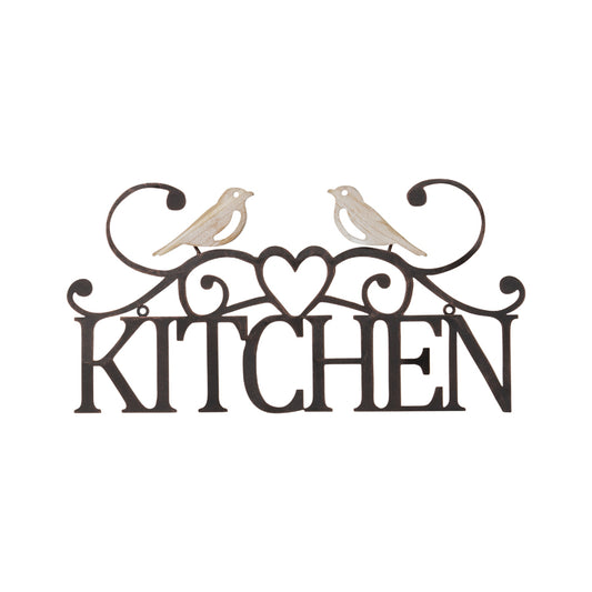 Laser Cut Kitchen w Lovebirds Wall Art 47cm