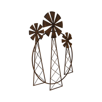 Contemporary 3 Windmill Wall Art 81cm - Image 2