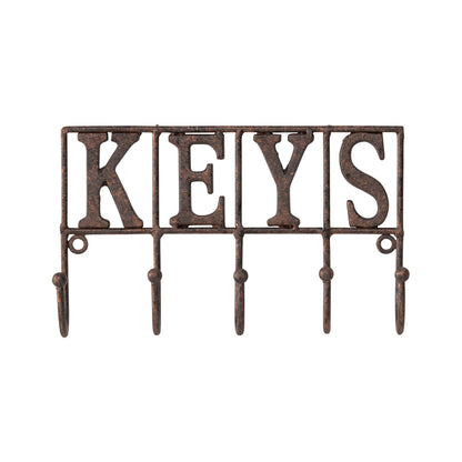 Cast Iron Keys w 5 Hooks 21cm - Image 2