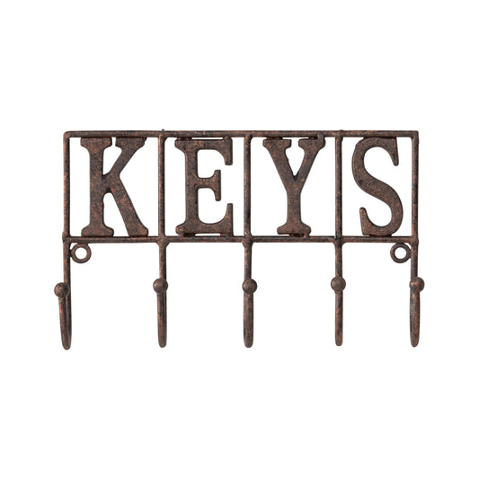 Cast Iron Keys w 5 Hooks 21cm - Image 2