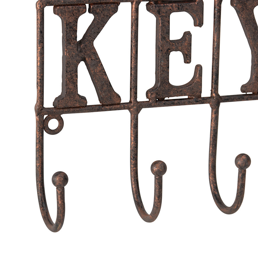 Cast Iron Keys w 5 Hooks 21cm - Image 3
