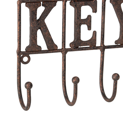 Cast Iron Keys w 5 Hooks 21cm - Image 3