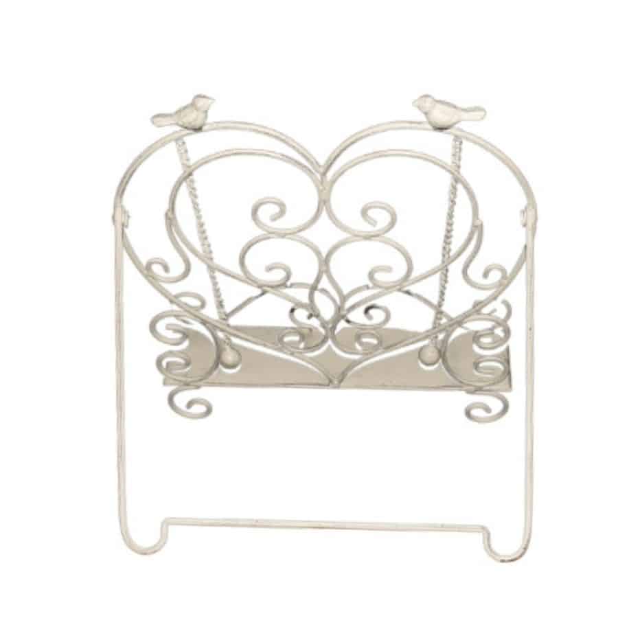 Heart Shape Recipe / Book Stand w Birds 35cm - Image 4