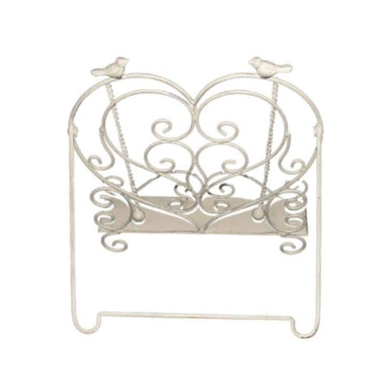 Heart Shape Recipe / Book Stand w Birds 35cm - Image 4