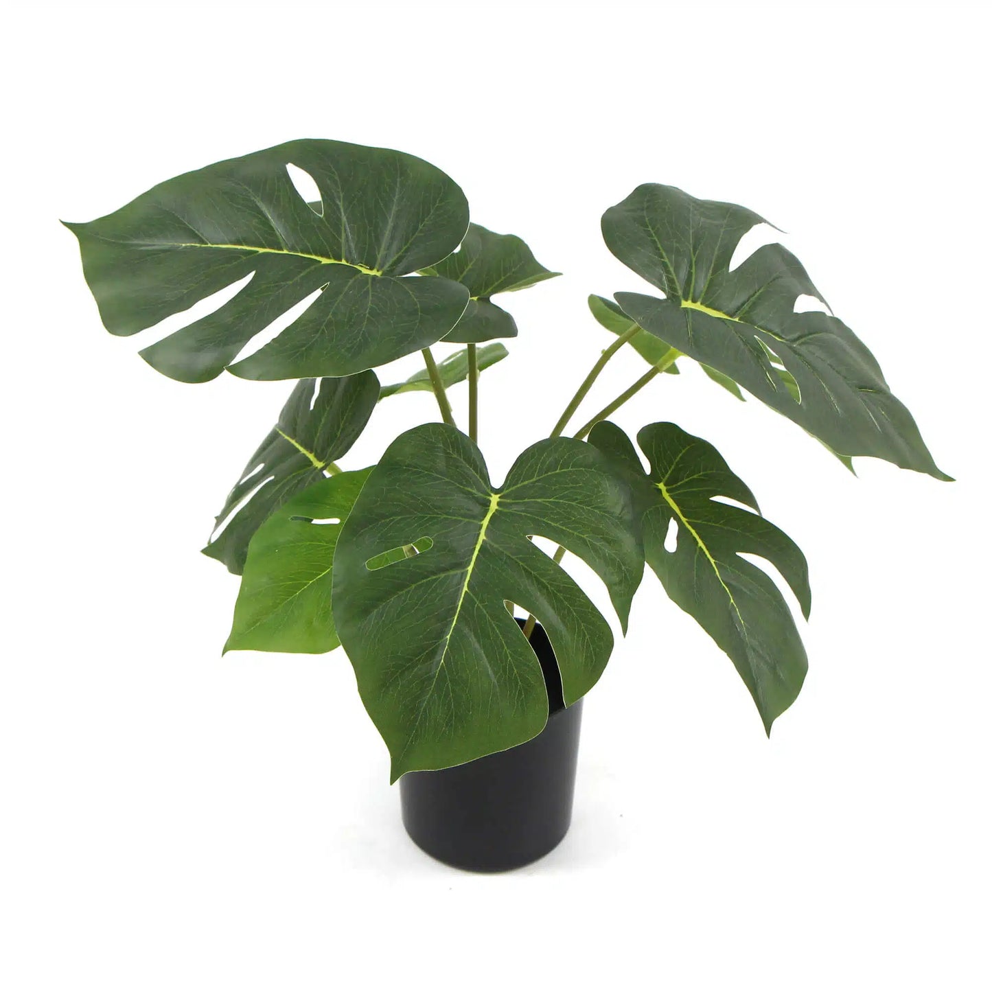 Potted Artificial Monstera Split Philodendron Plant with Real Touch Leaves 35cm - Image 3