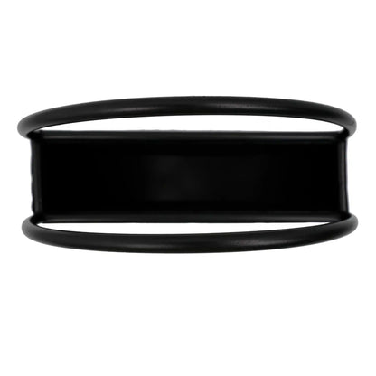 Premium Floating Half Moon / Semi Circle Metal Wall Planter | Onyx Black 35cm - Image 3