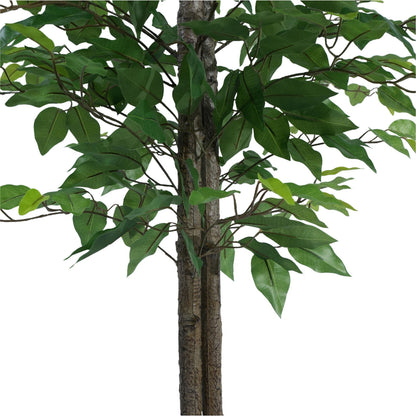 Mixed Green Bushy Artificial Ficus Tree 180cm - Image 5