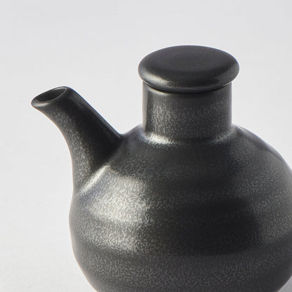 Soy Pot Minoyaki Porcelain 110ml Matte Black Glaze - Image 3