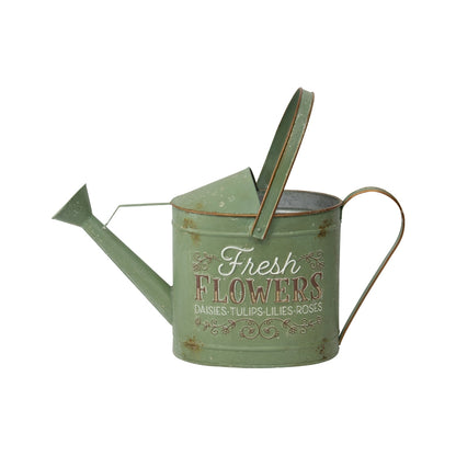 Distressed Flower Watering Can 47cm - Image 3