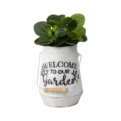 Country Garden Welcome Planter w Handle 24cm - Image 4