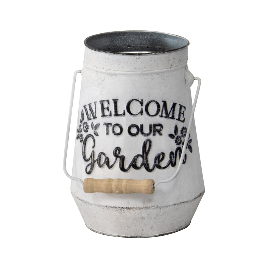 Country Garden Welcome Planter w Handle 24cm - Image 5