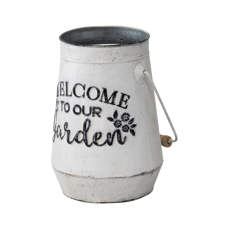 Country Garden Welcome Planter w Handle 24cm - Image 2