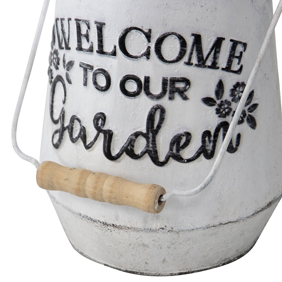 Country Garden Welcome Planter w Handle 24cm - Image 3