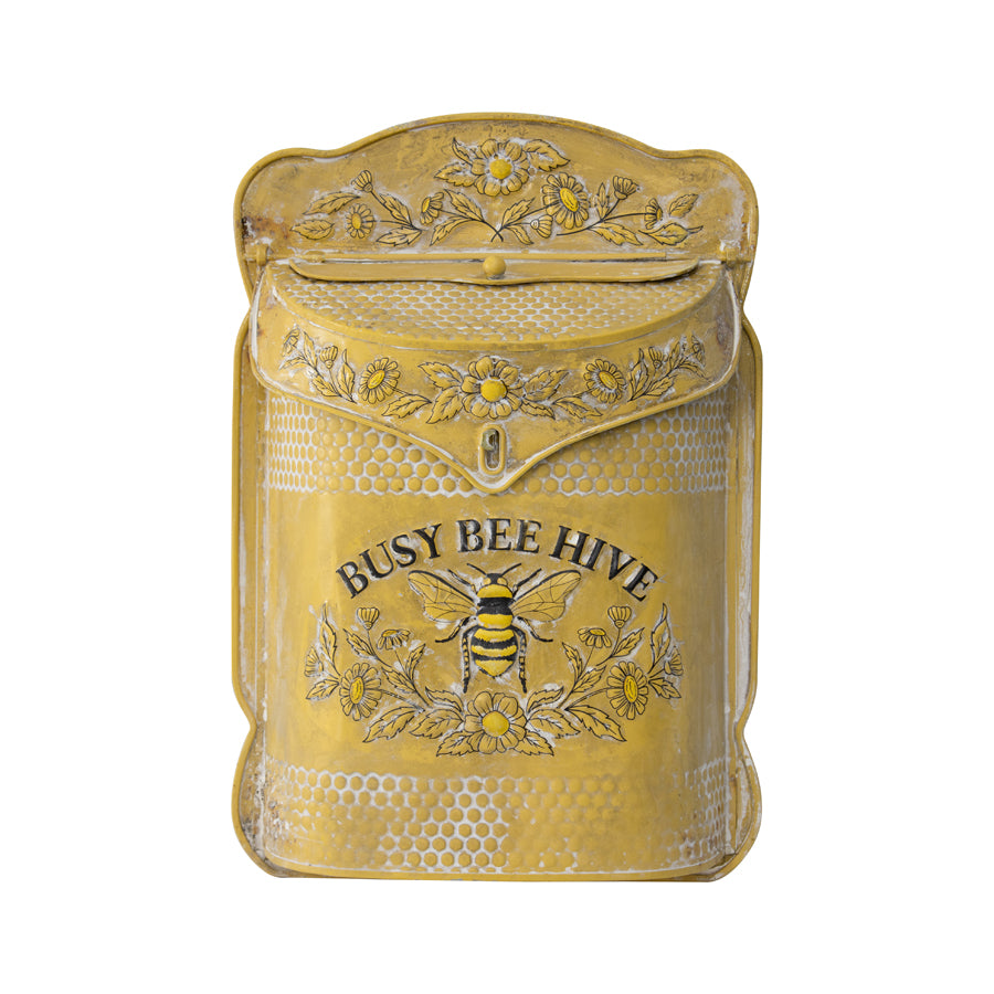 Vintage Yellow Busy Bee Postbox 40cm