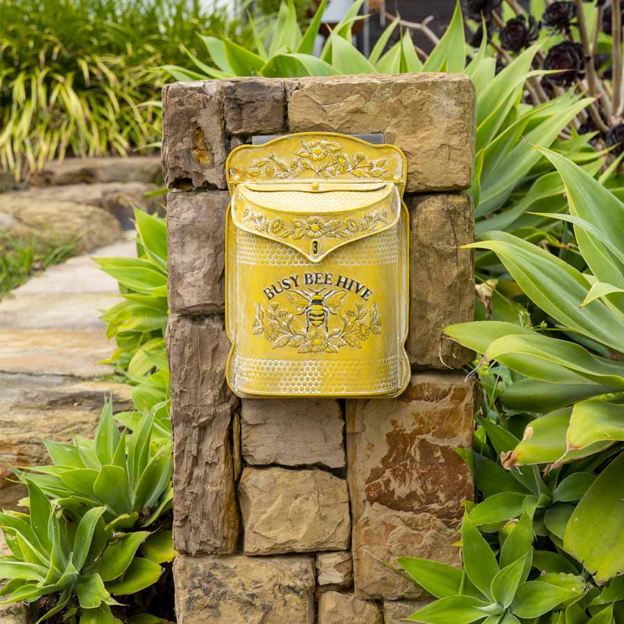 Vintage Yellow Busy Bee Postbox 40cm - Image 5