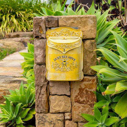Vintage Yellow Busy Bee Postbox 40cm - Image 5