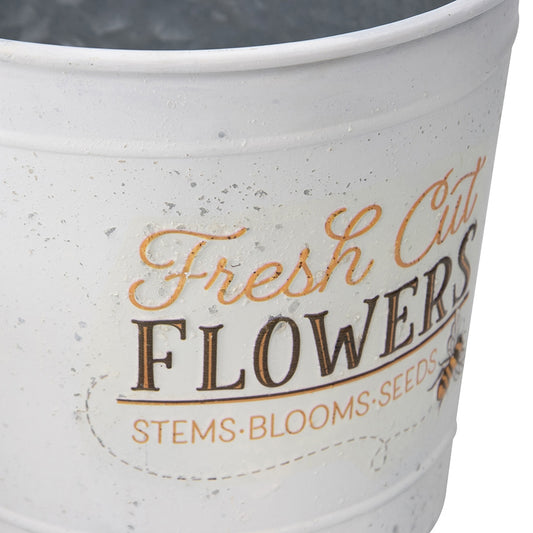Set 2 Flowers Bucket Planters 32cm - Image 2