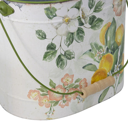 Set 3 Lemon Design Planter Storage Buckets 30cm - Image 3