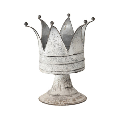Decorative Crown on Pillar Ornament Planter 24cm - Image 2