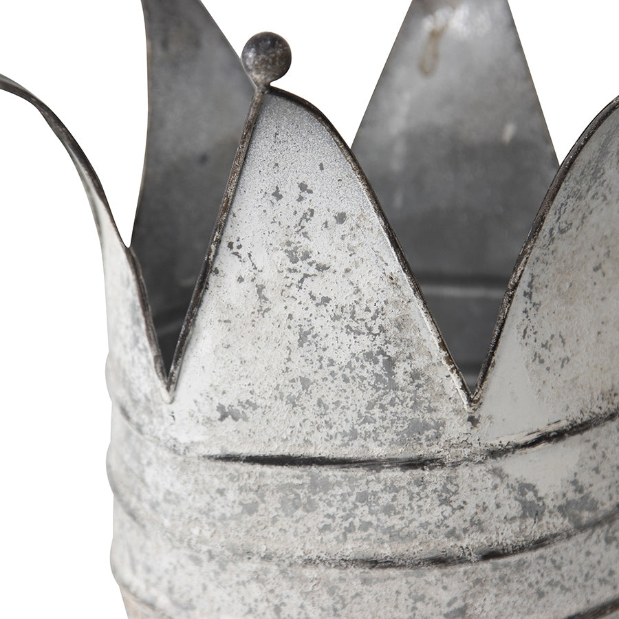 Decorative Crown on Pillar Ornament Planter 24cm - Image 3
