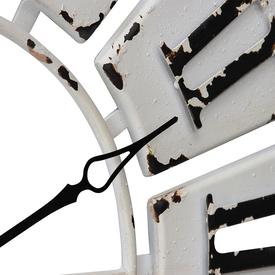 Large Antique White Roman Numeral Wall Clock 84cm - Image 3