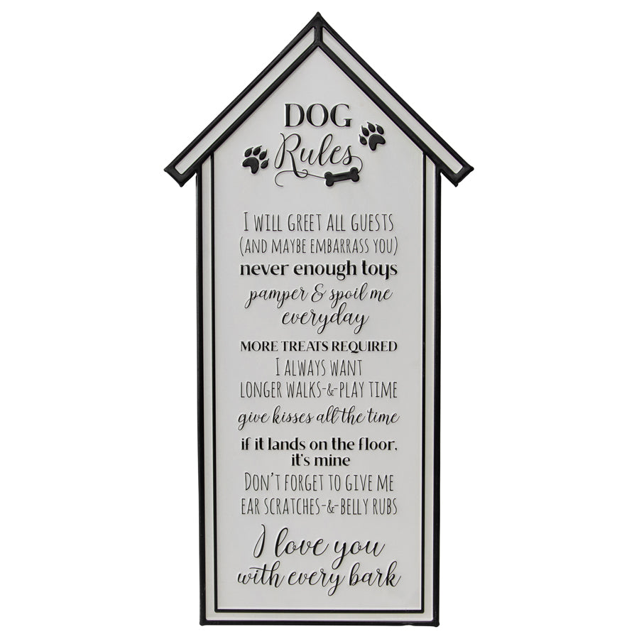 Dog Rules Wall sign 33x66cm - Image 2
