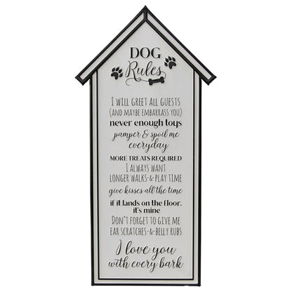 Dog Rules Wall sign 33x66cm - Image 2