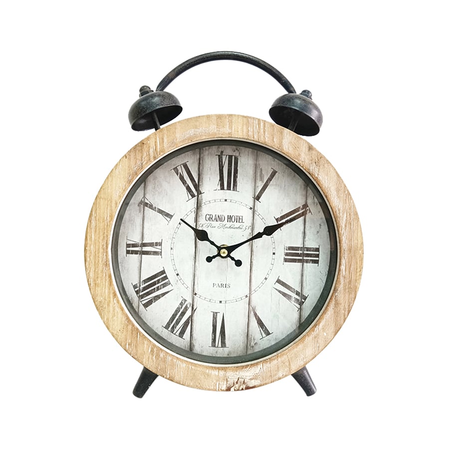 Large Grand Hotel Tabletop Clock w Faux Alarm 32cm