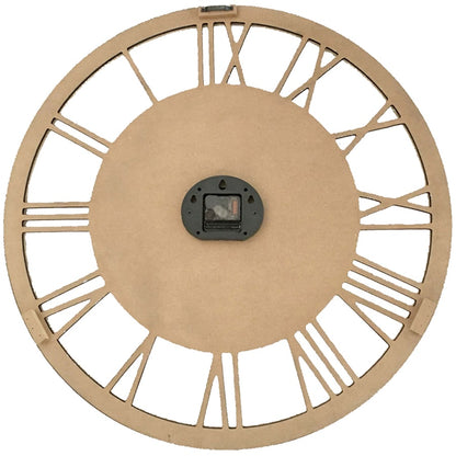 XL Carved Industro Hamptons Wall Clock 60cm - Image 4