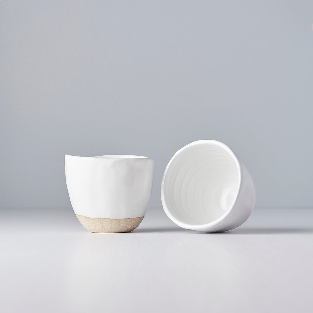 Lopsided Mug 200ml White Glaze - Image 3