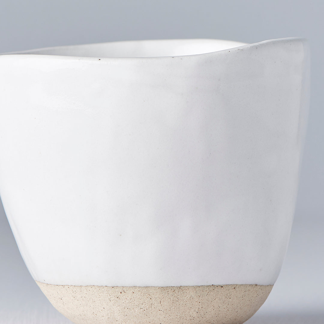 Lopsided Mug 200ml White Glaze - Image 2