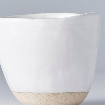 Lopsided Mug 200ml White Glaze - Image 2