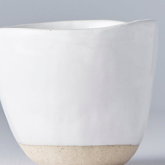Lopsided Mug 200ml White Glaze - Image 2