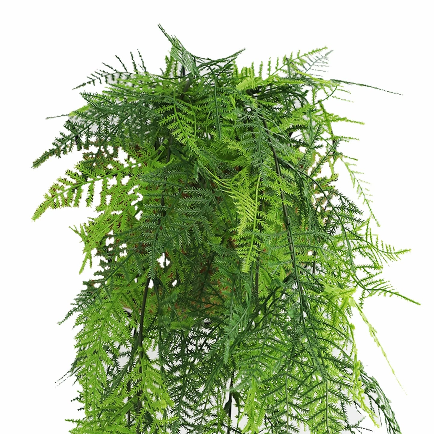 Artificial Hanging Lace Fern Vivid Green Garland Bush UV Resistant and Fire Rated 15cm x 76cm - Image 2