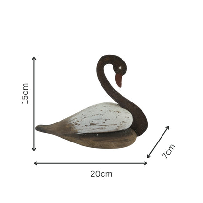 Set 2 Graceful Swans Ornament Assort 20cm, 14cm - Image 4