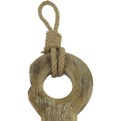 Handcrafted Anchor Wall Hanging w 3 Hooks 63cm - Image 4