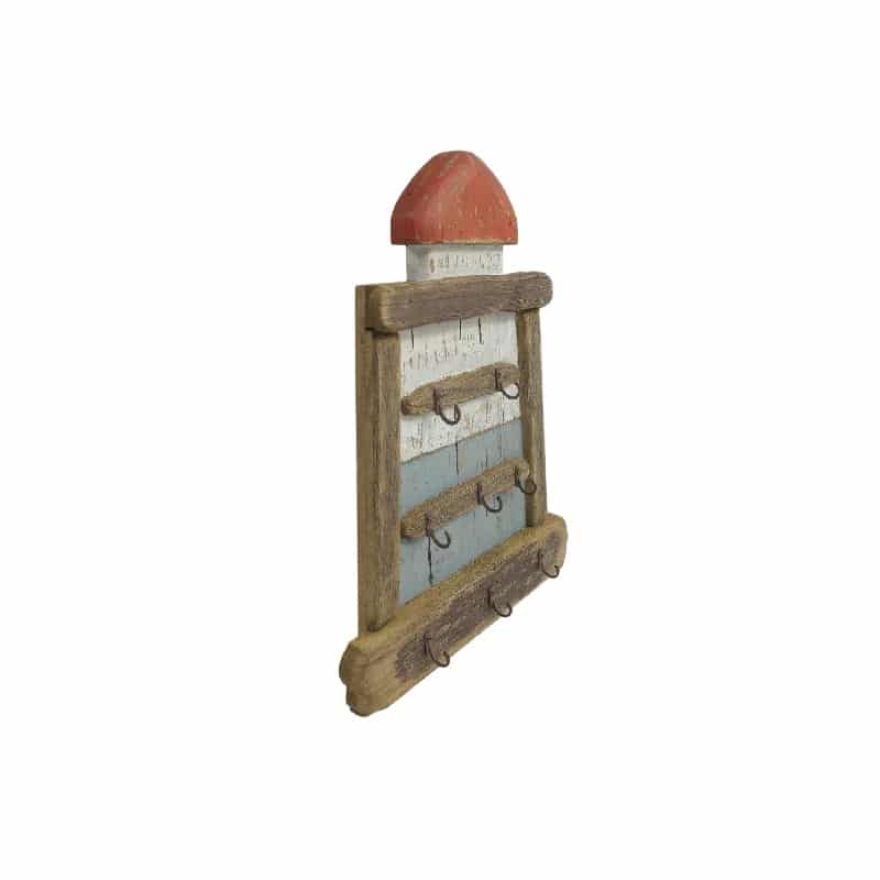 Handcraftedwall Hanging Lighthouse w 5 Hooks 38cm - Image 3