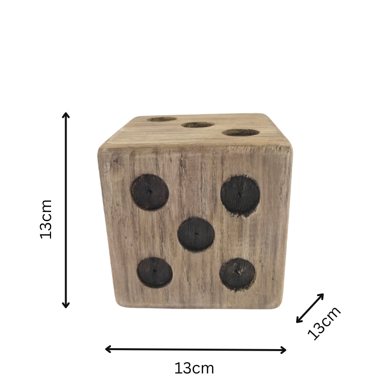 Natural Finish Square Dice 13cm - Image 4