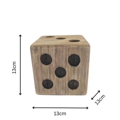 Natural Finish Square Dice 13cm - Image 4